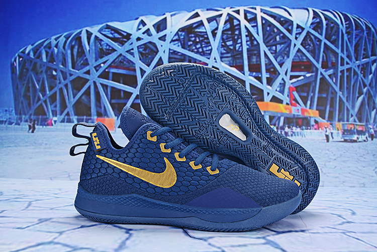 Nike LeBron Witness 3 Blue Gold Shoes